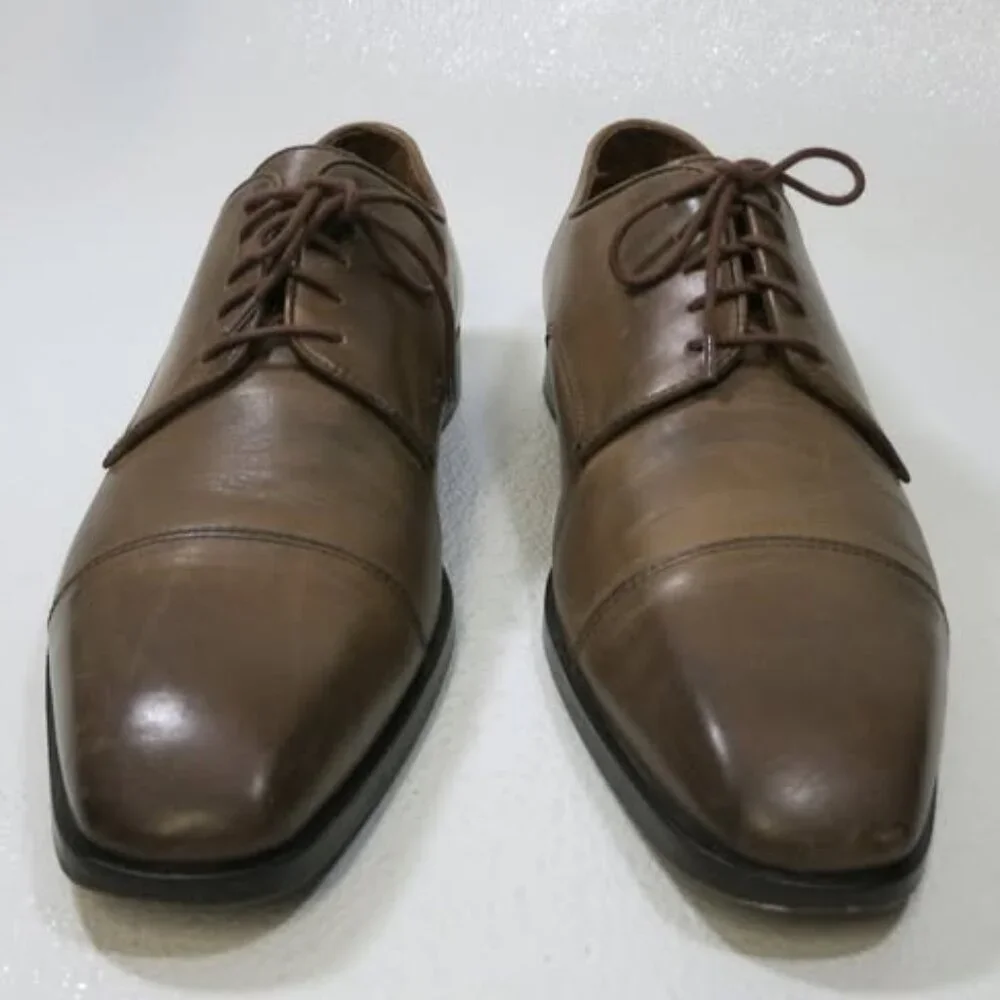 Massimo Matteo Cap Toe Leather Dress Oxfords Men's Footwear Shoes Size 10.5 M